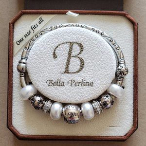Bella Perlina "Live Love Laugh" Charm Bracelet NWT